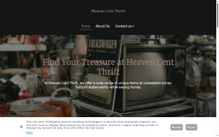 Heaven Cent Thrift website