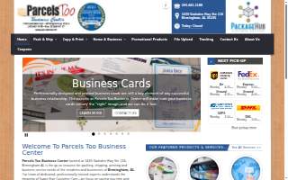 Parcels Too Business Center website
