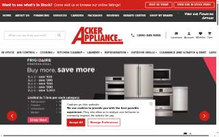 Acker Appliance website