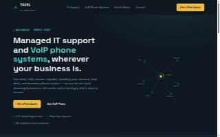 Tavel IT Solutions website