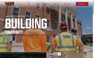 WAR Construction, Inc. website