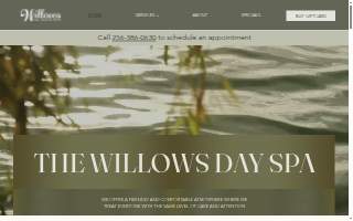 The Willows Day Spa website