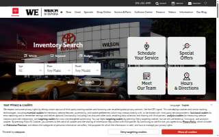Toyota Oil Change website