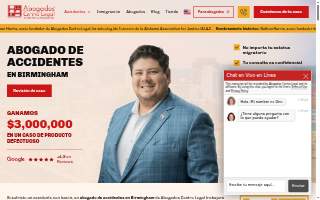 Abogados Centro Legal: Accidentes & inmigración of Vestavia Hills website