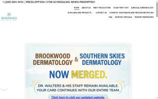 Brookwood Dermatology website