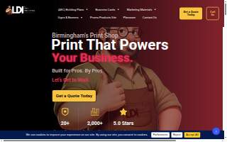 LDI Pro Printing Birmingham website