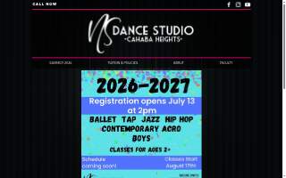 NS Dance Studio website