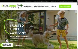 OneGuard Fencing of Vestavia Hills website
