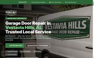 Vestavia Hills Garage Door Repair website