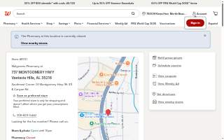 Walgreens Pharmacy website