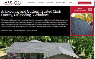 Ark Roofing and Gutters LLC website