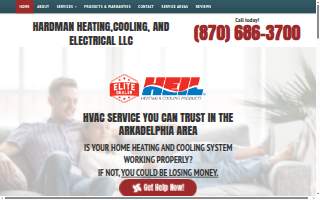 Hardman Heating,Cooling, and Electrical LLC website