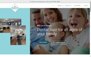Baker Family Dentistry website