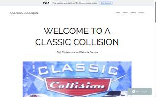Classic Collision website