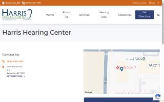 Harris Hearing Center website