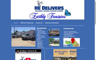 He Delivers, LLC & Earthly Treasures website