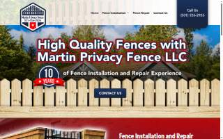 Martin Privacy Fence website