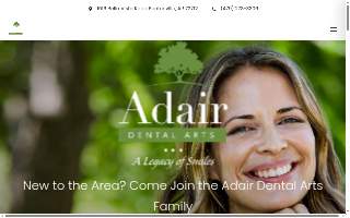 Adair Dental Arts website