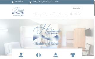 Highlands of Bella Vista Health & Rehab website