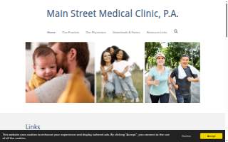 Main Street Medical Clinic, P.A. website