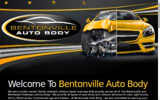 Bentonville Auto Body website