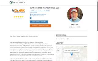 Clark Home Inspections website