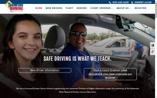 A 1 Thompson Driving School of Bryant website
