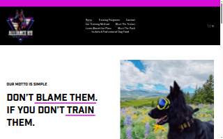 Alliance K9 Training Academy website