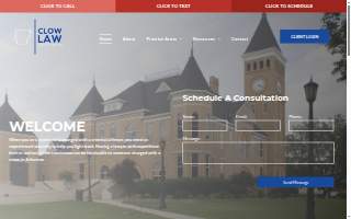Clow Law website
