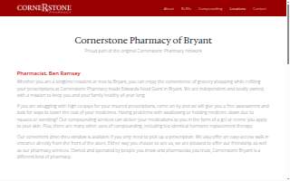 Cornerstone Pharmacy Bryant website