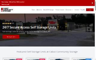 Cabot Community Storage website