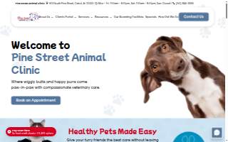 Pine Street Animal Clinic website