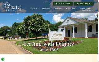 Proctor Funeral Home website