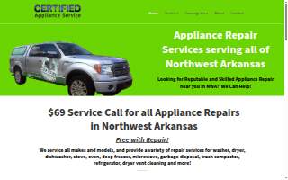 Certified Appliance NWA LLC website