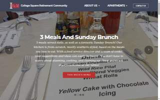 College Square Retirement Community website