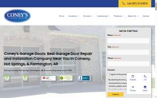 Coney's Garage Door website