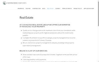 Covington Real Estate Group, Inc website