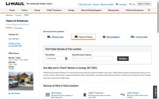 HEART of Arkansas Towing & U-Haul website
