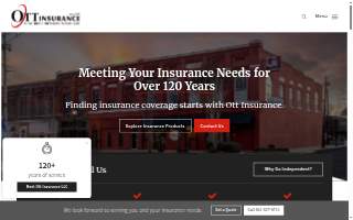 Ott Insurance website