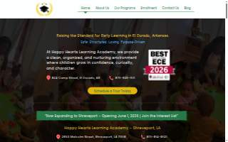 Happy Hearts Learning Academy website