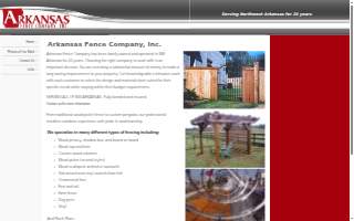 Arkansas Fence Company Inc. website
