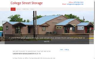 College Street Storage - Fayetteville website