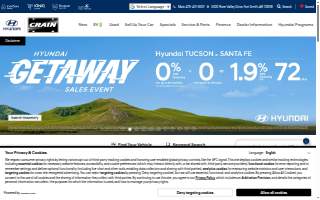 Crain Hyundai of Fort Smith website