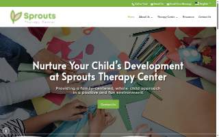 Sprouts Therapy Center website