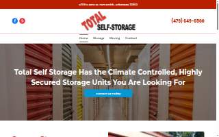 Total Self Storage of Fort Smith website