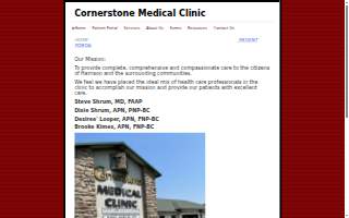Cornerstone Medical Clinic website
