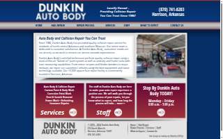 Dunkin Auto Body website