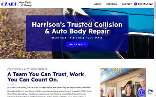 Ozark Auto Body & Towing website