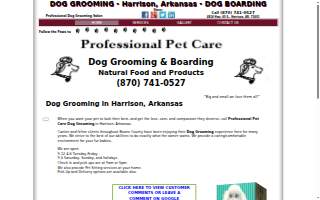Professional Pet Care website