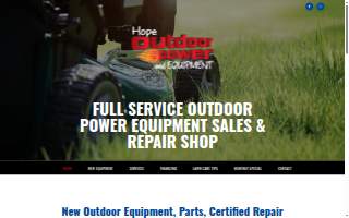 Hope Outdoor Power Equipment website